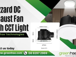 Blizzard DC Exhaust Fan With CCT Light by Greenhse Technologies