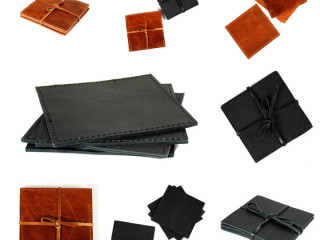 Beautiful, Durable Handcrafted Leather Coasters