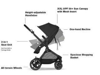 Cybex eos moon black stroller