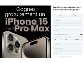 Accédez au dernier iPhone 15 Pro Max maintenant !