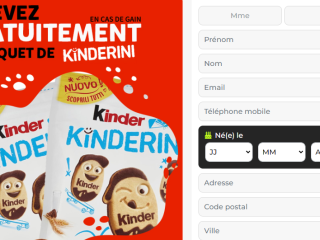 Recevez gratuitement votre paquet de Kinderini!