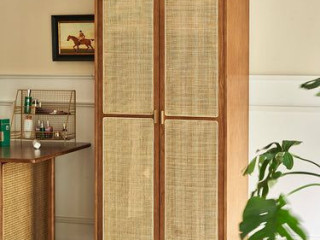 Storage Maximizer with Functional Walnut Wardrobe