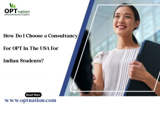 Consultancy for OPT in the USA for Indian students
