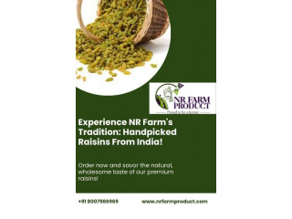 Experience NR Farm's Tradition: Handpicked Raisins from India!