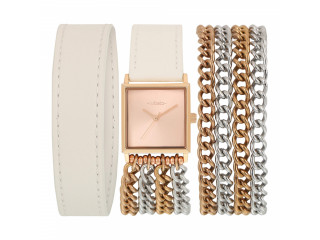 Shop Dream Wrap Watch | Stylish Square Gold Ivory Watch For Your Sister By Rubato