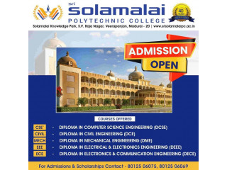 Top Polytechnic College in Madurai Sri Solamalai Polytechnic College Open Admissions for CSE Course