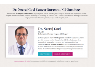 Cancer Surgeon in Delhi, Dr. Neeraj Goel