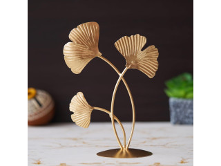 Webelkart Iron 3 Leaf Shape Decoration Table Stand for Home Decor