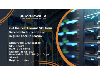Get the Best Ukraine VPS from Serverwala to receive the Regular Backup Feature