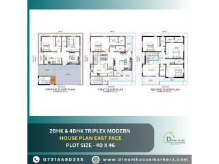 Modern Triplex Homes: 2-BHK & 4-BHK Plans