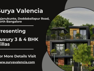 Surya Valencia - Luxurious 3 & 4 BHK Villas Offering a Serene Lifestyle in North Bangalore