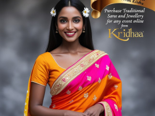 Purchase Traditional Saree and Jewellery for Any Event Online from Kridhaa