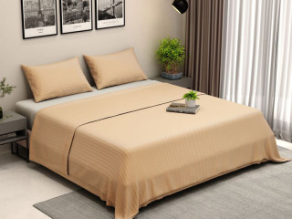 Indulge in Comfort: Beige Cotton Bed Sheet King Size Sale!