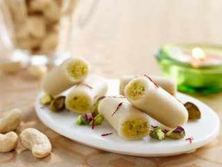 Classic Indian Kaju Roll: Creamy and Sweet Confection