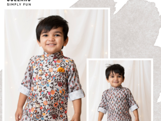 Next Printed Jacket Kurta Set | Little Collars