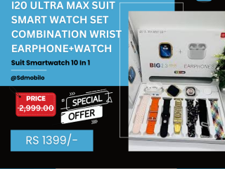 Buy I20 Ultra Max Suit Smart Watch Set Combination Wrist Earphone+Watch at Sdmobilo