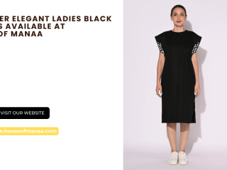 Discover Elegant Ladies Black Dresses Available at House of Manaa