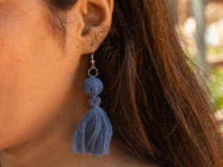 Unique Handmade Denim Earrings for a Stylish Edge