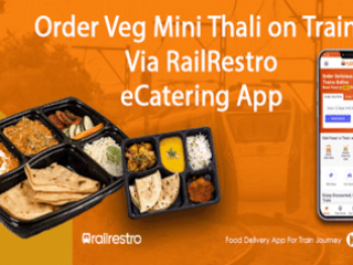 Order Veg Mini Thali on Trains Via RailRestro eCatering App