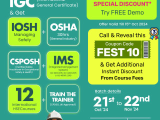 Triple Dhamaka Offer NEBOSH IGC in Kerala!