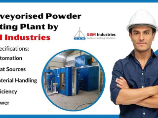 Conveyorised Powder Coating Plant by GBM Industries