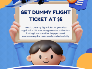 Get your Dummy Flight Ticket at $5