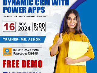 Online FREE DEMO On Microsoft Dynamics CRM with power Apps