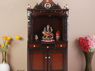 Antarusya Pooja Mandap Teak with Door: Elevate Your Home’s Spiritual Space