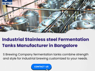 Industrial Stainless steel Fermentation Tanks Manufacturer in Bangalore