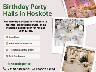 Birthday Party Halls in Hoskote