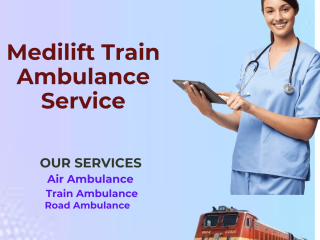 Medilift Train ambulance service in Bangalore faster transports patients to medical place