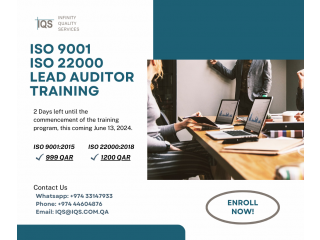 ISO 9001 & ISO 22000 Lead Auditor Training Course