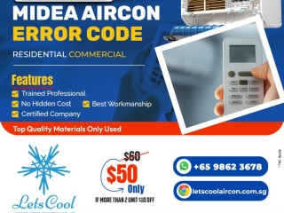 Midea aircon error code? How to solve it?