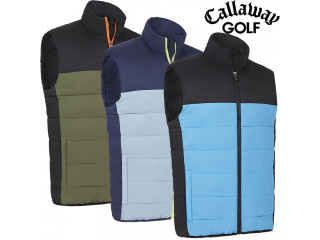Callaway Mens Primaloft Premium Puffer Padded Thermal Water Repellent Golf Gilet Vest