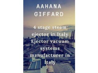A 4 Stage Steam Ejector In All Over Italy Is Designed Following the Latest Technology