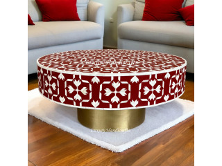 Transform Your Living Space: Bone Inlay Center Tables