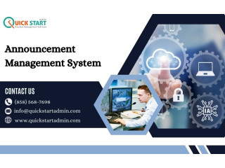 Announcement Management System - QuickstartAdmin