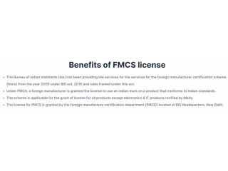 Obtain BIS FMCS Certification for Quality and Reliability in India