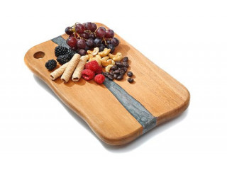 Bali Teak Collective - CUTTING BOARD MAHOGANY WITH RESIN
