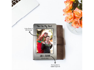 Personalized Metal Wallet Card for Couples