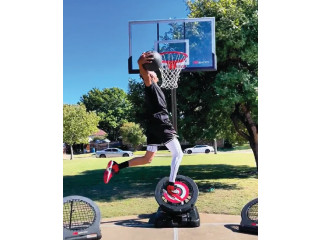 IE Sports offers a high-quality basketball hoop with rebounder