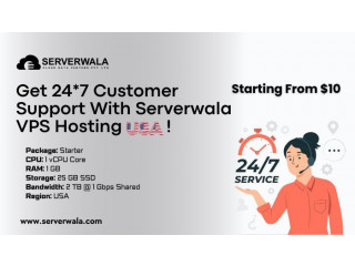 Get 24*7 Customer Support With Serverwala VPS Hosting USA!