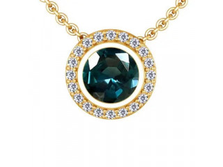 Sale on Round Shape Alexandrite Designer Pendant With Round Diamonds