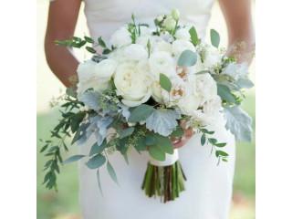 White Bridal Flowers Bouquet
