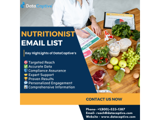 Get a High-Quality Nutritionist Email List from DataCaptive