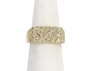 Gold Plated Men's CZ Ring