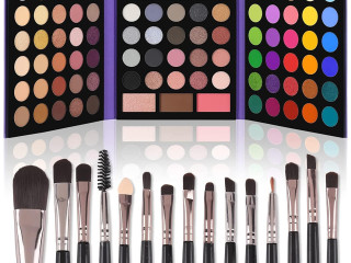 UCANBE Eyeshadow Palette with 15Pcs Brushes Makeup Set