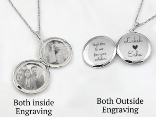 Custom Engraved Locket Necklace