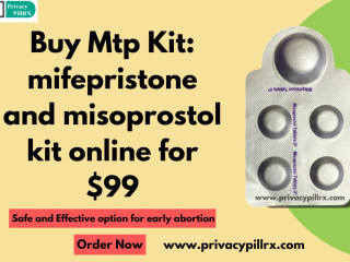 Buy Mtp Kit: mifepristone and misoprostol kit online for $99