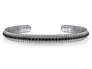 Gabriel & Co Sterling Silver Bujukan Beaded Cuff Bracelet